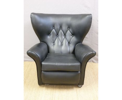 A button back Art Deco style armchair 