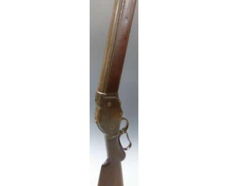Winchester model 1887 12 bore underlever action shotgun with WRA Co engraved to the lock, semi-pistol grip, raised ball front