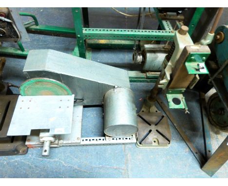 A disc sander and a drill stand 