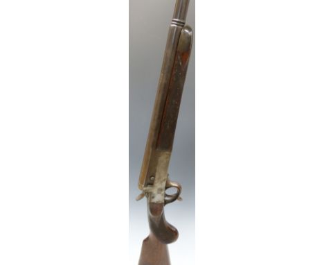 Charles Lancaster .250 centre fire rook rifle converted to a .410 hammer action ejector shotgun with push-forward underlever,