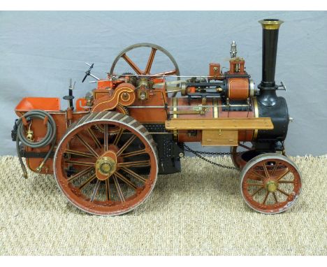 An exhibition quality 1.5 inch scale live steam traction engine Allchin 'Royal Chester' with copper boiler (looks to be unfir
