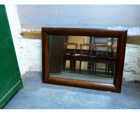 A 19thC rosewood cushion mirror (70 x 94cm) 