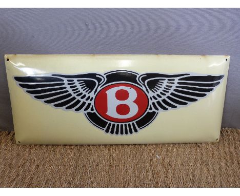 A Bentley enamel sign, 25 x 59cm