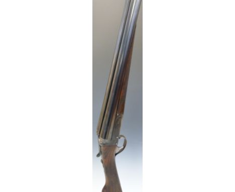 Cogswell & Harrison 12 bore side by side ejector shotgun with named and engraved locks, chequered grip and forend, single tri