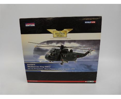 Corgi The Aviation Archive limited edition 1:72 scale Westland Sea King HAR3 AA33414, in original box