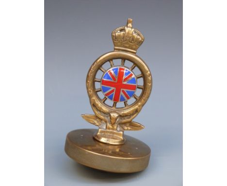 Edward VII Royal Automobile Club badge marked DA570 on radiator cap, height 16cm 
