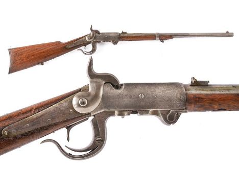 dating: 1864 provenance: USA, Round, rifled, 13 mm cal. barrel, with adjustable rear sight and fore-sight; Burnside, breechlo