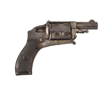 dating: 1885-90 provenance: Europe, Short, round, rifled, 8 mm cal. barrel, with fore-sight marked 'R'; fluted, five-shot cyl
