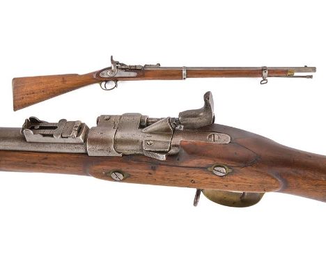 dating: 1871 provenance: England, Rifled, round, 15 mm cal. barrel, with various stamps at the base, adjustable rear sight an