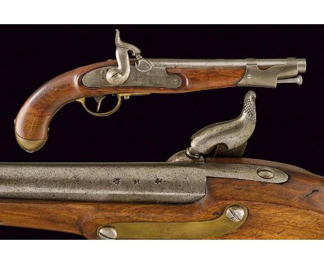 dating: First half of the 19th Century provenance: England, Smooth-bore, round, 17 mm cal. barrel, with square base, test-bed