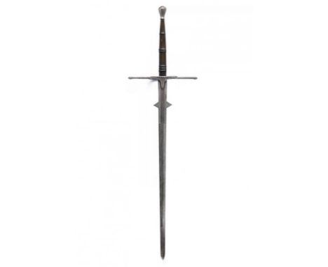 dating: 19th Century provenance: Europe, Wide, straight, double-edged blade with first five then three grooves and long tang,