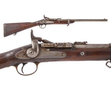 dating: 1878 provenance: England, Short, round, smooth-bore, 10.4 mm cal. barrel, with stamps at the base, adjustable rear si