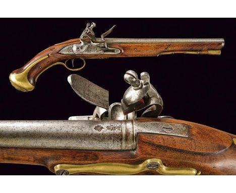 dating: late 18th Century provenance: England, Long, smooth-bore, round, 16 mm cal. barrel, with stamps and ring at the base;