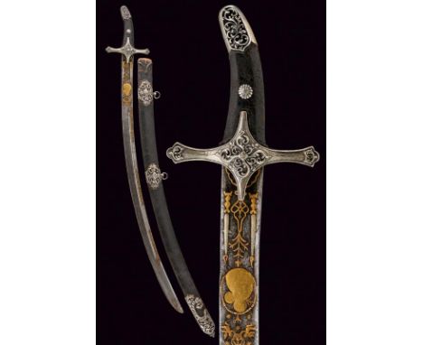 dating: 18th Century provenance: Poland, Curved, single-and short false-edged blade, with slightly enlarged, 'T'-back; thick,