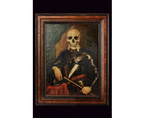 dating: 19th Century provenance: France, Interesting and finely painted depiction of memento mori portraying the death wearin