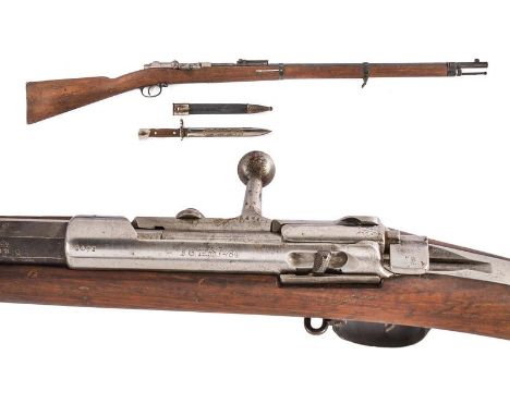 dating: 1886 provenance: Germany, Round, rifled, 11 mm cal. barrel, with octagonal breech, fore-sight and adjustable and fold