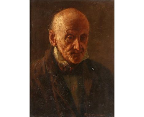 R.T. Mumford, portrait of an elderly gentleman, signed oil on board  23cm x 31.5cm