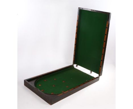 19th Century Bagatelle games board, the fold over case housing the board