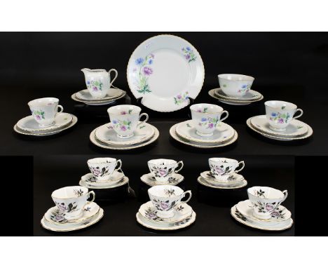 2 Part Tea Sets. Comprising Royal Albert ' Queen of Messenger ' Tea Set, 6 Cups and Saucers, And 5 Side Plates and Winterling