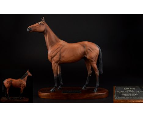 Beswick Horse Figure - Connoisseur Series ' Red Rum ' Large Size, Winner of Grand National 1973, 1974 & Scottish Grand Nation