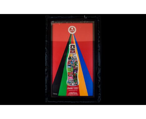 Olympic Interest Coca-Cola Sochi 2014 Winter Olympic Games Complete Set Of Framed Enamel Badges Five enamel badges each depic