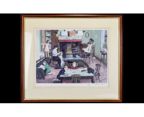 Tom Dodson (1910-1991) Artist Signed Limited Edition Colour Print ''Evening at Home'' 627/850 Framed and mounted under glass,