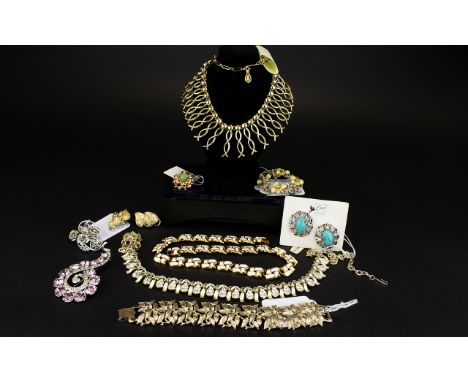 A Large Collection Of Vintage 1950's & 60's Jewellery By Coro An impressive and varied collection to include, a 1960's silver