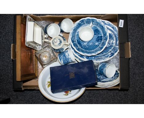 A Collection of Assorted Ceramics, Including Crown Ducal Butter Dish, J & G Meakin Dinner Set ' American Hurrah ' Night Cap W
