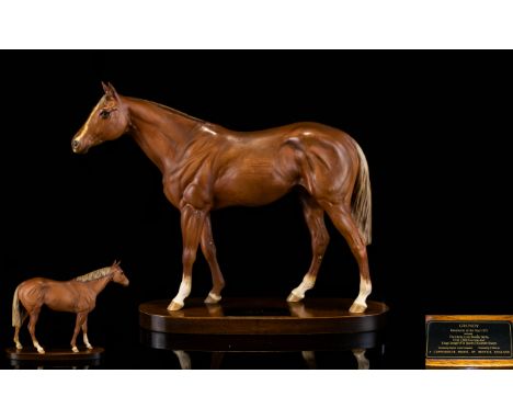 Beswick Impressive Horse Figure Racehorse of the Year Connoisseur series 'Grundy' Derby Irish Derby winner model no 2558. Des