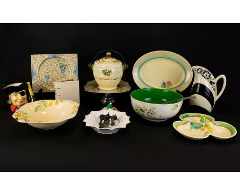 A Collection Of Vintage Ceramics Approx 9 items in total to include Royal Staffordshire 'Honeyglaze' cake stand in Patricia p