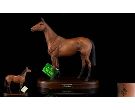 Royal Doulton Impressive Horse Figure 'Connoisseur' Series 'Red Rum'. Large size model no 2510. Designer G Tongue. Height 12 