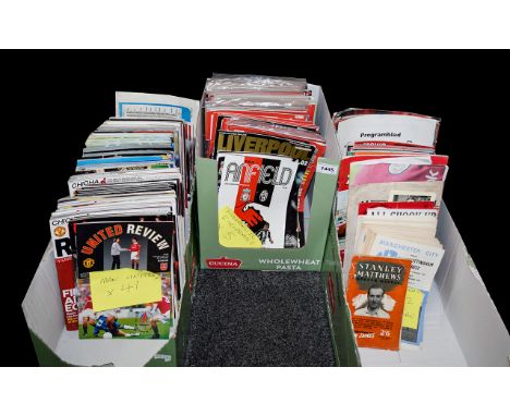 Football Programme Interest An Extensive Range Of Vintage Programmes Over 250 items to include Liverpool, Manchester United ,