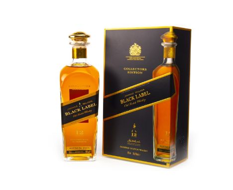 JOHNNIE WALKER BLACK LABEL COLLECTORS EDITION AGED 12 YEARS Blended Scotch Whisky Bottle no. 34171. 70cl, 40% volume, in cart