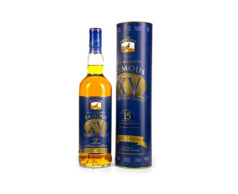FAMOUS GROUSE BILL MCLAREN'S FAMOUS XV AGED 15 YEARS Blended Scotch Whisky 70cl, 40% volume, in tube.