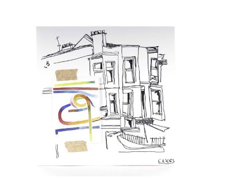 ESYLLT ANGHARAD LEWIS, GLASGOW IN THE SUN Sharpie and gouache on card album cover, signed31cm x 31cm When considering the pos