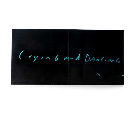 ERIC STEFANSKI, CRYING AND DANCING  oil stick on enamel paint on card album cover, signed31cm x 31cmEric Stefanski lives and 