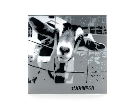 JOHN D'OH, NEW KIDS ON THE BLOCK multilayered stencil on card album cover, signed31cm x 31cm Chances are if you’ve visited Br