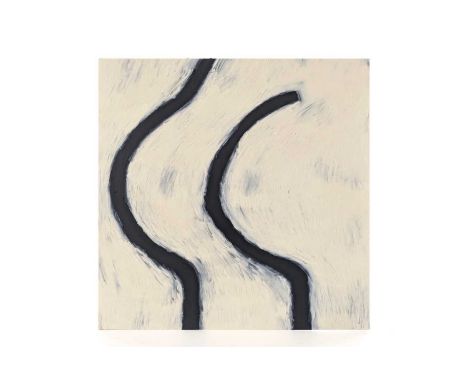 JAN LEENDERS, FELT CUTE, MIGHT DELETE LATER 33 oil stick on card album cover, signed31cm x 31cm Jan Leenders is a Belgian bas