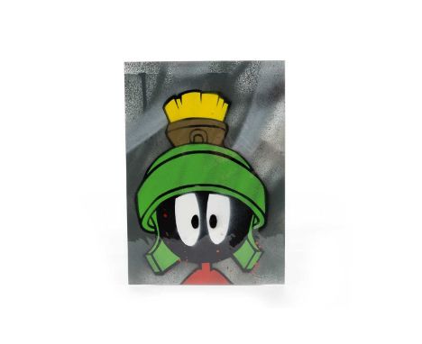 ART OF PIXELICIOUS, MARVIN spray paint on paper, embossed with signed CoAA4Art of Pixelicious is an Essex based artist who sp