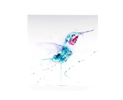 DAVE WHITE, HUMMINGBIRD 2023 watercolour on card album cover, signed31cm x 31cmDave White is a contemporary British Artist wh