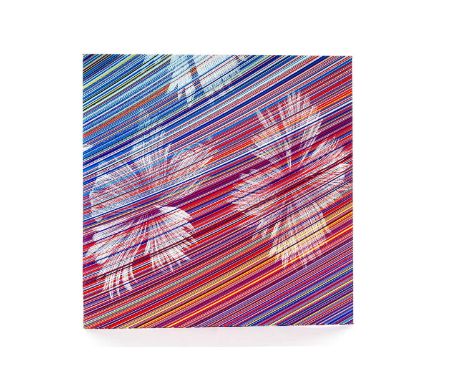 KAI AND SUNNY, FLOWER 6 colour silkscreen print on card album cover, embossed and signed, 1/131cm x 31cmKai &amp; Sunny (born
