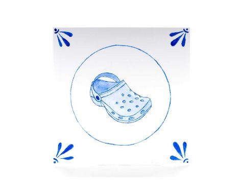 LUCY BRYANT, CROC acrylic on card album cover, signed31cm x 31cmContemporary artist and graphic designer Haus of Lucy, AKA Lu