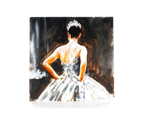 GERARD M BURNS, DANCER acrylic on card album cover, signed Note: This lot includes a copy of Valerie and the week of wonders 