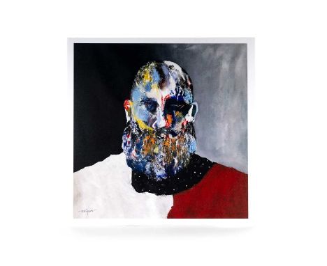 CHRISTIAN HIADZI, SURVIVAL laser print on 250gsm recycled paper attached to card album cover, unique hand finish with acrylic