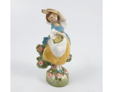 A Royal Worcester figure, Spring, modelled by G N Parnell, model number 3342, height 5.25ins Condition report: Flea bite to r