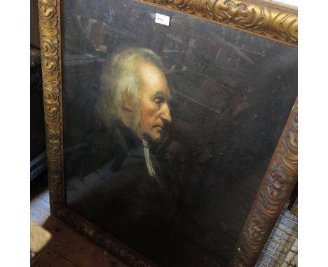 Frank T Copnall, oil on canvas, portrait of a man in religious vestments, possibly The Ven W F Taylor D.D, 35.5ins x 27.5ins