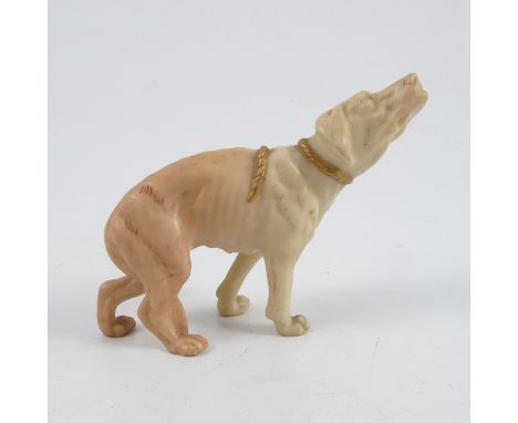 A Royal Worcester blush ivory model, of a dog, height 2.75ins Condition report: Inspected and no issues found.
