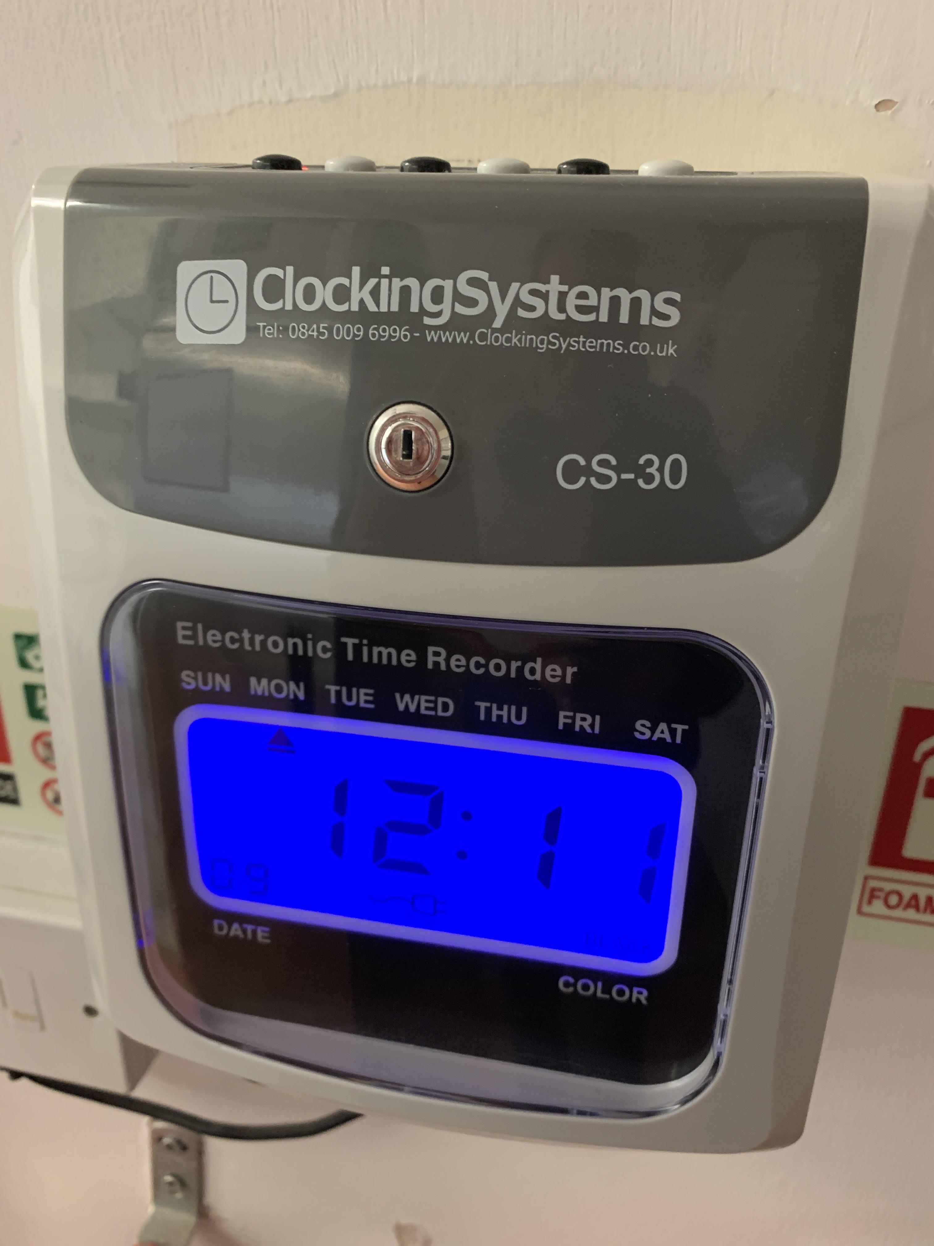 Clocking Systems CS30 time recorder