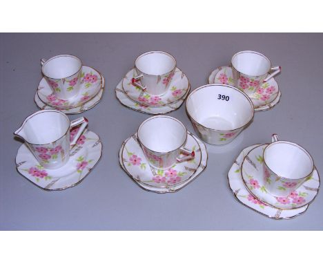 A Stanley china Art Deco part tea service.