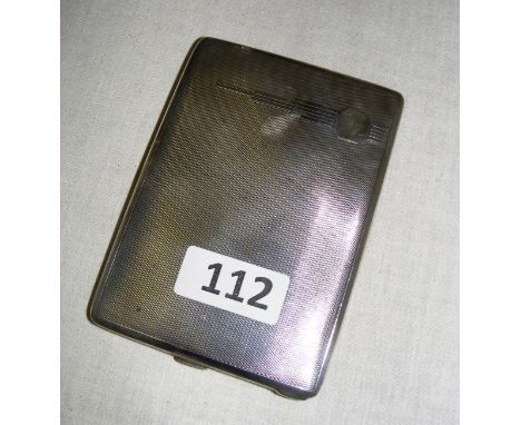 An engine turned sterling silver cigarette case dated 29.3.34 & inscribed Doreen on the inside, hallmarked for Birmingham wei